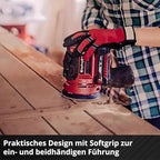 Einhell Akku-Exzenterschleifer TE-RS 18 Li-Solo Power X-Change (Lithium-Ionen, Drehzahl-Elektronik, Mikro-Kletthaftung, inkl. 1x Schleifpapier P80, ohne Akku und Ladegerät)
