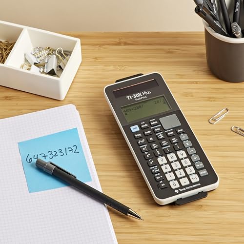 TEXAS INSTRUMENTS TI-30X Plus MathPrint Wissenschaftlicher Schulrechner (für SEK I und II, 4-zeilig, Solar- und Batteriebetrieb) Dunkelblau