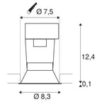 SLV Deckeneinbauleuchte HORN 1 / Spot, Fluter, Deckenstrahler, Deckenleuchte, Einbau-Leuchte LED, Innen-Beleuchtung / GU10 IP20 50W schwarz
