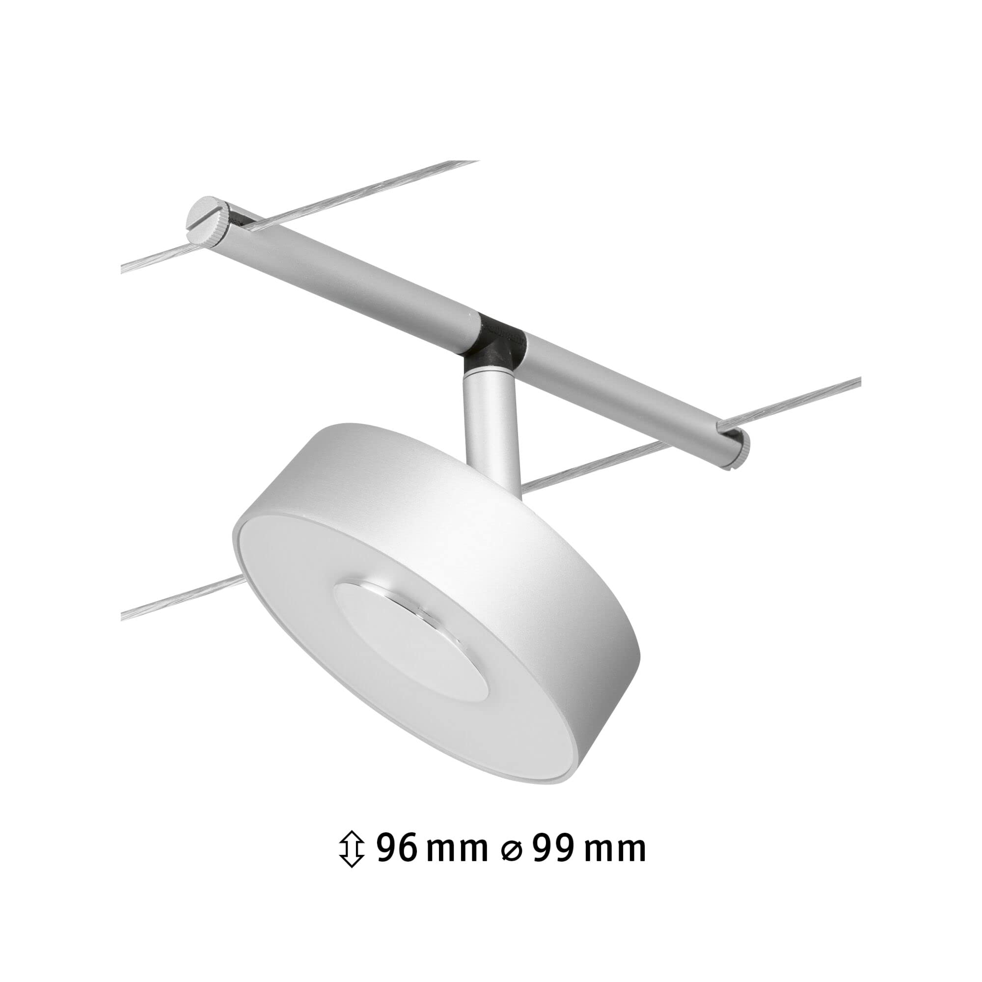 Paulmann 94476 LED Seilsytem Circle Einzelspot 400lm incl. 1x5 W Warmweiß Chrom matt, Chrom Kunststoff, Metall Beleuchtungssystem 3000 K