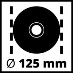 Einhell Winkelschleifer TE-AG 125 CE (1100 W, Scheibe Ø 125 mm, Konstantelektronik, Schutzhaube, Schlüssel im verstellbaren Zusatzhandgriff, ohne Trennscheibe)