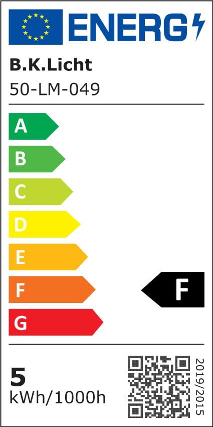 B.K.Licht - 6er Set LED Bad Einbaustrahler 230V 4,8W ultraflach IP44, 60mm Lochmass, warmweiße Lichtfarbe, Deckenspots, Spots, Einbauleuchten, Einbauspots, Badezimmer, 75x30 mm, Matt-Nickel