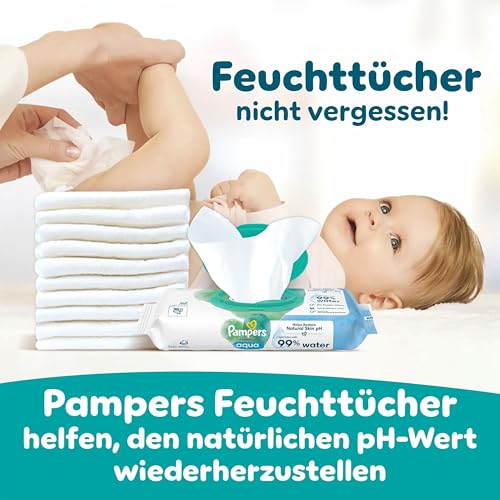 Pampers Baby-Dry Größe 6, 148 Windeln, 13kg-18kg, Bis zu 100% Auslaufschutz & Komfort die ganze Nacht