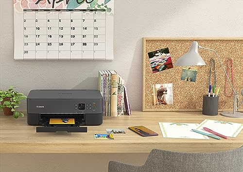 Canon PIXMA TS5350i Multifunktionsdrucker 3in1 Drucker/Kopierer/Scanner, WLAN, Randlosfotos, kabelloses Drucken/Scannen, Duplex, PIXMA Print Plan, schwarz [+ 20 Blatt Canon-Fotopapier PP-201 9x9cm]