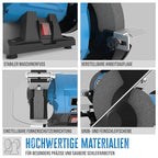 Güde Doppelschleifer GDS 150-15 (250 W, 2980 1/min Motordrehzahl, Grob- & Feinschleifscheibe 36|60 K, 150 mm ø, stabiler Maschinenfuß, kugelgelagerte Schleifachsen, verstellbare Arbeitsauflagen), Blau