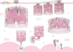 Dalber kinder Wandlampe, Kinderlampe Wandleuchte Einhörner Tiere Unicorns, kinder zimmer leuchte lampenschirm, Rosa