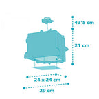 Dalber Lampe kinderzimmer, kinderlampe Pendelleuchte Hängelampe, Deckenleuchte Kinder, Deckenlampe kinderzimmer Rocket Raum Rakete Sonnensystem, 63352, E27, Blau