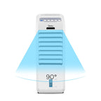 Midea AC100-16BR Luftkühler mit Wasserkühlung, Klimaanlage Mobil, Ventilator mit 5L Wasserkühlung, Luftbefeuchter, mit Fernbedienung, 7H Timer, Weitwinkeloszillation, LED Anzeige, 55W