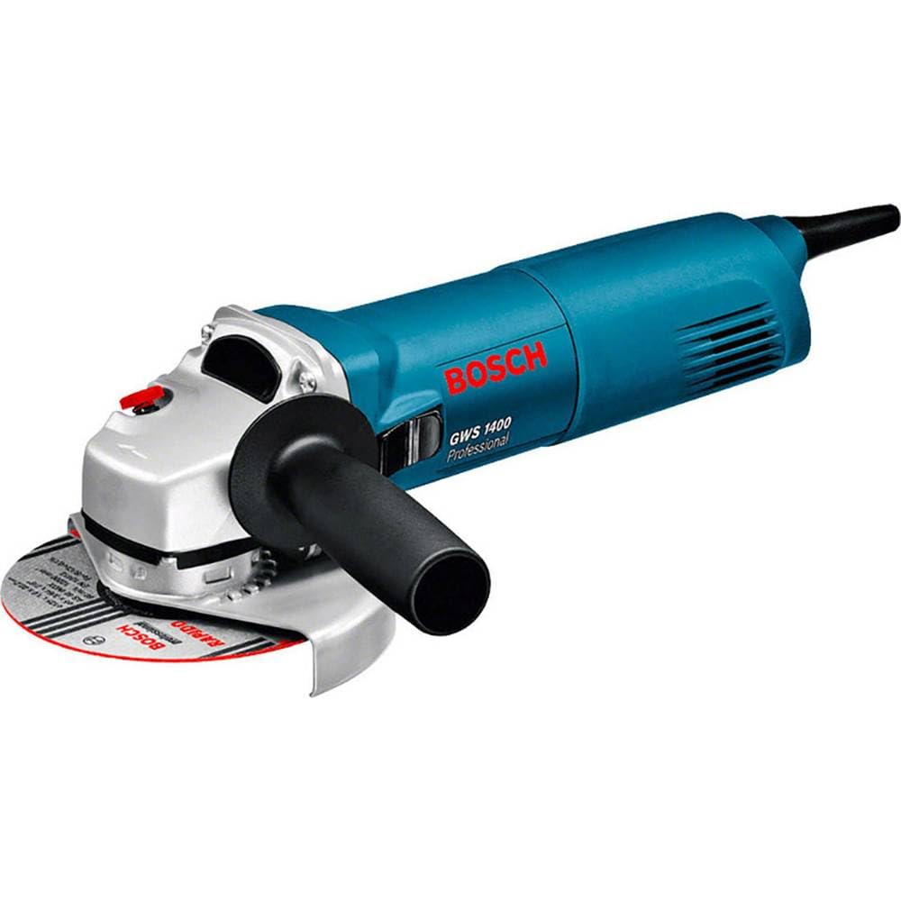 Bosch Professional Winkelschleifer GWS 1400 (Leistung 1.400-W-Motor, 125mm Scheiben-Ø, inkl. Aufnahmeflansch, Schutzhaube, Spannmutter, Zweilochschlüssel)
