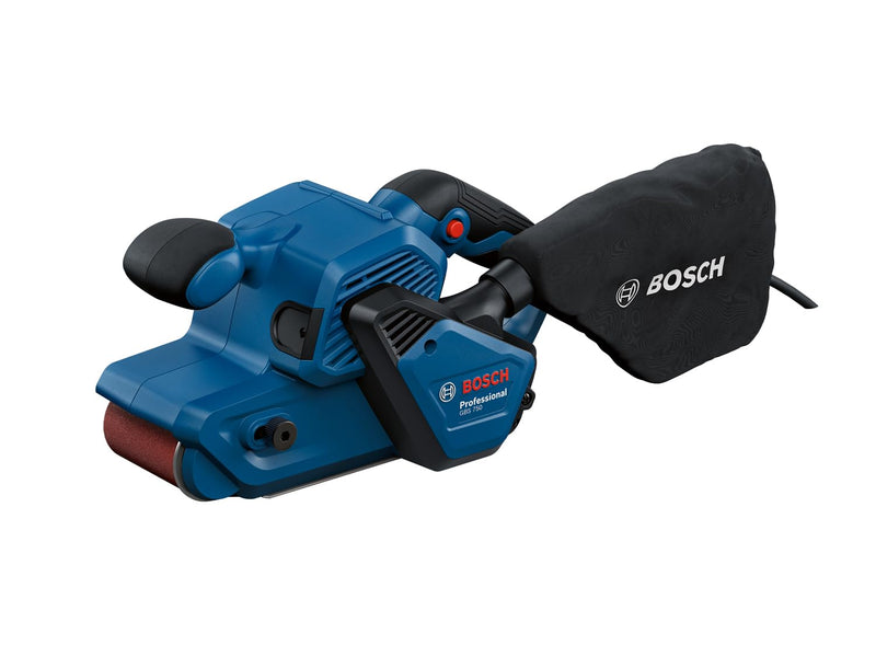 Bosch Professional Bandschleifer GBS 750 (850-W-Motor, inkl. Textilschleifband, Staubbeutel)