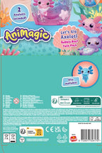 Animagic - Let's Glo Axolotl Bubble Reef Pack :1 Interaktives Aquarium + 2 Axolotl (Rosa & Lila), Elektronische & leuchtende Freunde, Sensorisches Spielzeug für Kinder ab 4 Jahren