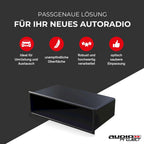 Audioproject A184 - Autoradio Universal Ablagefach 1 DIN Radio Ausschnitt Radioblende kompatibel für VW Golf VW Passat 3BG VW Polo VW Lupo Volvo Skoda Seat FIAT Mazda Ford Audi Mercedes ISO
