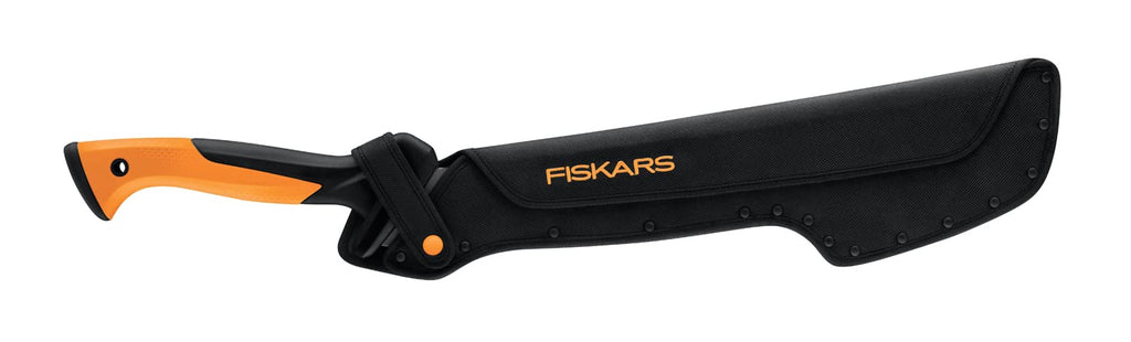 Fiskars Machete-Axt, Inkl. Holster aus Nylon, Klingenlänge: 46 cm, Gehärteter Stahl/Kunststoff, Schwarz/Orange, 1051236