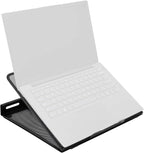 Amazon Basics Belüfteter, verstellbarer, ergonomischer Laptopständer, passend für ein Notebook bis 43,9 cm (17,3 Zoll), 33 x 28.7 x 18.5 cm, Schwarz