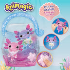 Animagic - Let's Glo Axolotl Bubble Reef Pack :1 Interaktives Aquarium + 2 Axolotl (Rosa & Lila), Elektronische & leuchtende Freunde, Sensorisches Spielzeug für Kinder ab 4 Jahren