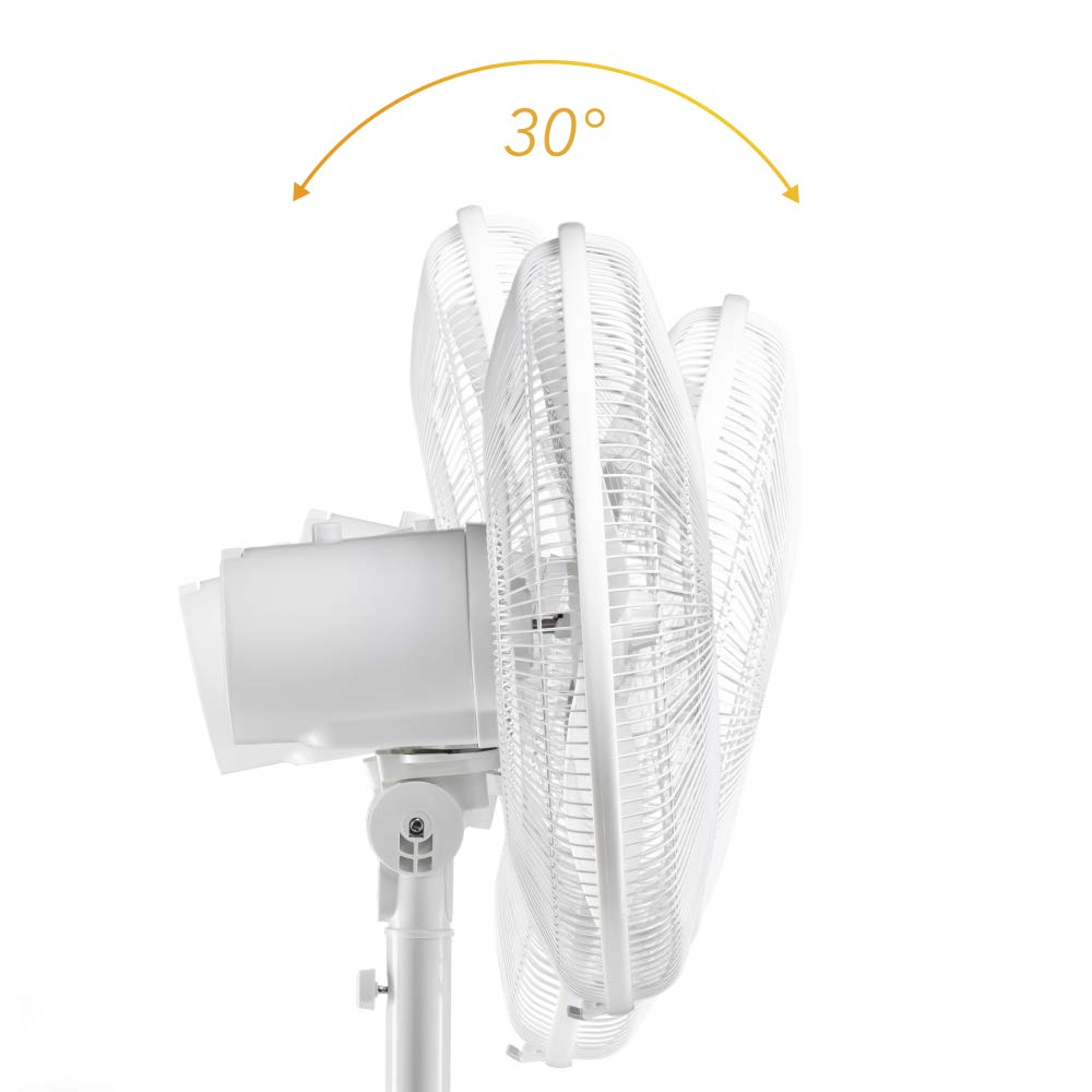TROTEC Standventilator TVE 23 S – 50 Watt, oszillierend 80°, 3 Stufen, Ø 40 cm, höhenverstellbar, stabil