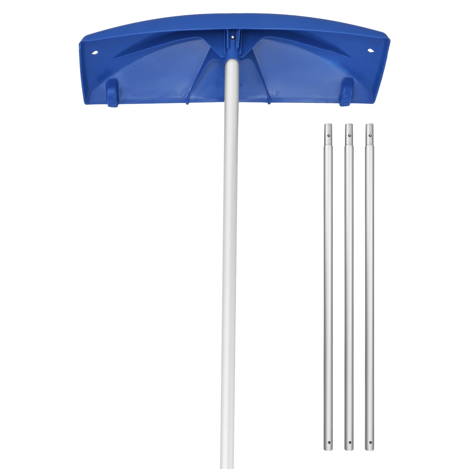 VEVOR Schneedachrechen, 60 cm Klinge aus PP, 118–555 mm Verstellbarer Schneeschieber mit Rädern, Schneeräumwerkzeug mit rutschfestem Griff, Hausdachrechen zum Entfernen von Laub & Schnee