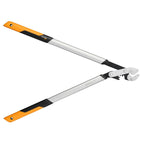 Fiskars PowerGearX Amboss-Getriebeastschere für trockenes und hartes Holz, Antihaftbeschichtet, Gehärteter Präzisionsstahl, Länge: 80 cm, Schwarz/Orange, LX99-L, 1020189