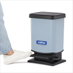 Rotho Paso Mülleimer 20l mit Deckel, Kunststoff (PP recycelt) BPA-frei, blau, 20l (29.3 x 26.6 x 45.7 cm), Nicht zutreffend