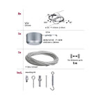 Paulmann 94153 Seilsystem Set Cardan max. 8x10W GU5,3 dimmbar Metall Seilsystem Seilleuchte Seillampe LED ohne Leuchtmittel