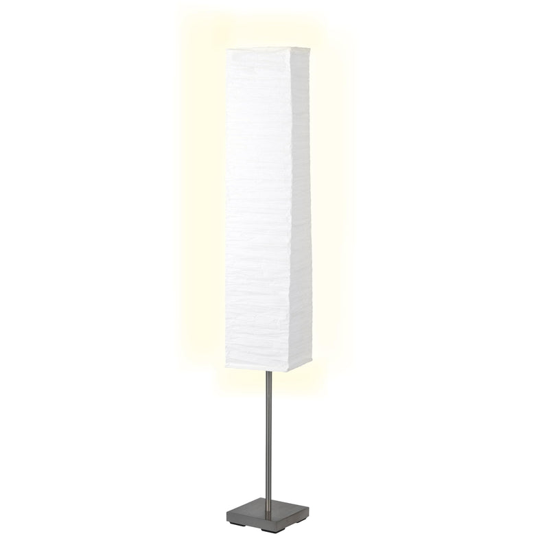 Brilliant Lampe Nerva Standleuchte titan/weiß | 2x C35, E14, geeignet für Kerzenlampen (nicht enthalten) | Mit Fußschalter