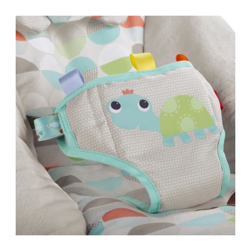 Bright Starts, Babywippe Babyschaukel Happy Safari mit beruhigenden Vibrationen & 7 Melodien, abnehmbarer Kopfstütze und Spielbogen mit 3 Spielzeugen, Lautstärkeregeler, ab der Geburt bis 9kg