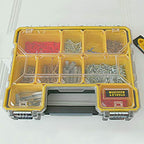 STANLEY FATMAX Profi Werkzeug-Organizer (45 x 12 x 36 cm, tiefe Fächer, mit transparentem, schlagfestem Deckel, integriertem Griff & Metallschließen, 10 herausnehmbare Boxen) 1-97-518