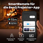 BenQ GV50 1080p Laser Tragbarer Deckenprojektor mit Stativfuß | Drehbare Winkelprojektion | 500 ANSI Lumen | 18W Bass Bluetooth Lautsprecher | Google TV mit Netflix | Chromecast & AirPlay | Autofokus