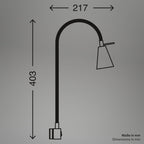 BRILONER - LED Leselampe mit Schalter am Gehäuse, schwenkbar, GU10 4,7W, 400lm, warmweißes Licht, Wandleuchte Innen, Wandlampe, Bettlampe, Lampe Bett, Leselicht, Nachttischlampe, 40,3 cm, Matt-Nickel