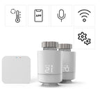 Hama Smartes Heizkörperthermostat, Starter-Set 2 St. mit Hub (Heizungssteuerung WLAN, Smart Home Heizungsregler f. alle Ventile, programmierbarer Heizungsthermostat, heizen per App), Weiß