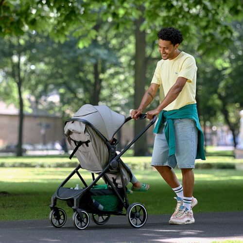 Bebeconfort Breeze Trio, Baby Kinderwagen 3 in 1 mit Kindersitz, 0-22 kg (0-4 Jahre), Reversibler & Leichter Kinderwagen Set, i-Size Kindersitz, Kompakter Faltmechanismus, Mineral Grey