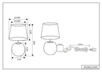 Reality Leuchten Tischleuchte Sophia R50821015, Keramik goldfarbig, Samtschirm gürn oder goldfarbig, exkl. 1x E14, 16 cm