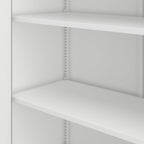Jan Nowak Aktenschrank C012 Glasvitrine Büroschrank Universalschrank Flügeltürschrank Stahlblech Pulverbeschichtung abschließbar 185 cm x 90 cm x 40 cm (Weiß)
