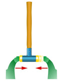 Wiha Schonhammer rückschlagfrei, mittelhart mit Stahlrohrstiel (02125) 40 mm