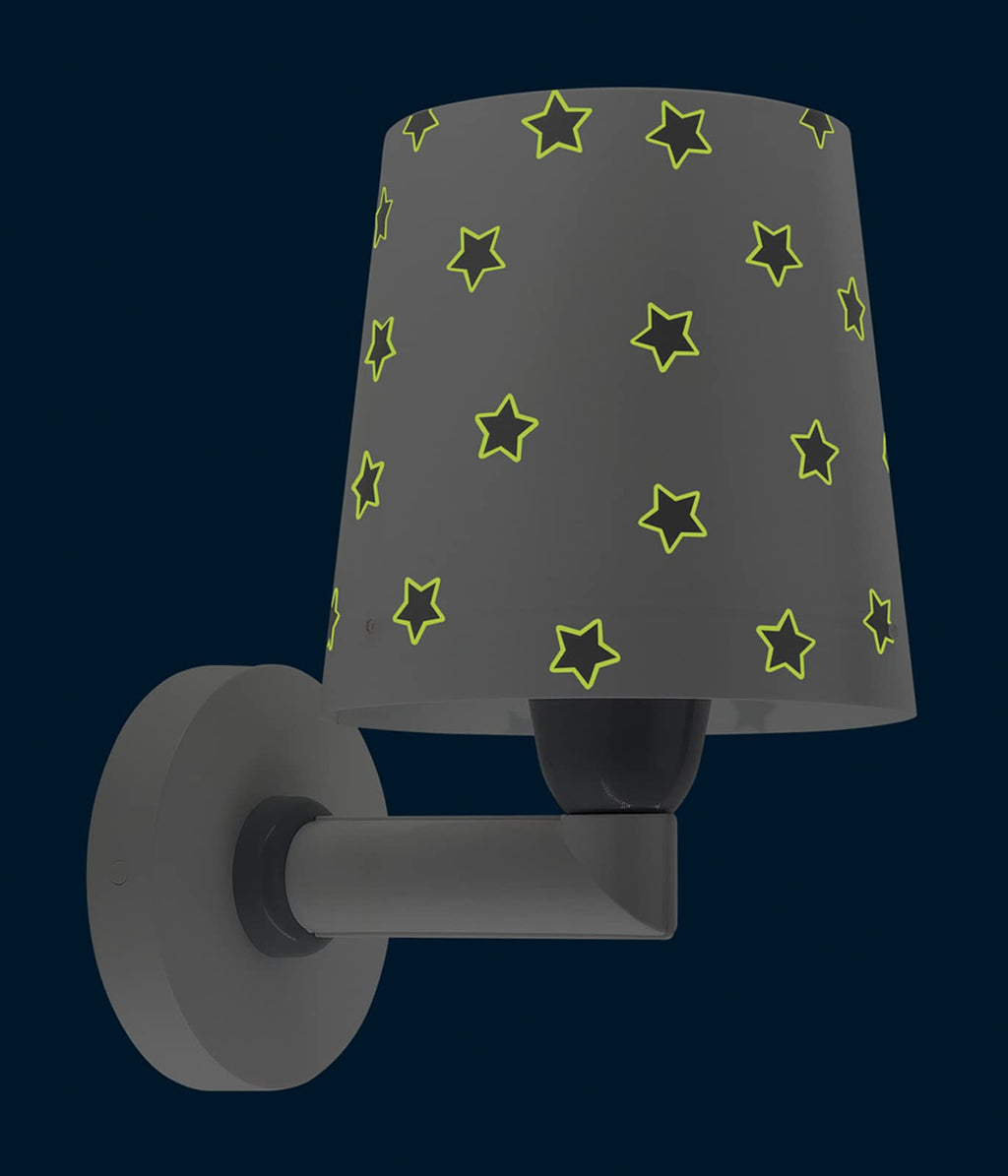 Dalber kinder Wandlampe, Kinderlampe Wandleuchte kinderzimmer Star Light Sterne Weiß 82219B, E27