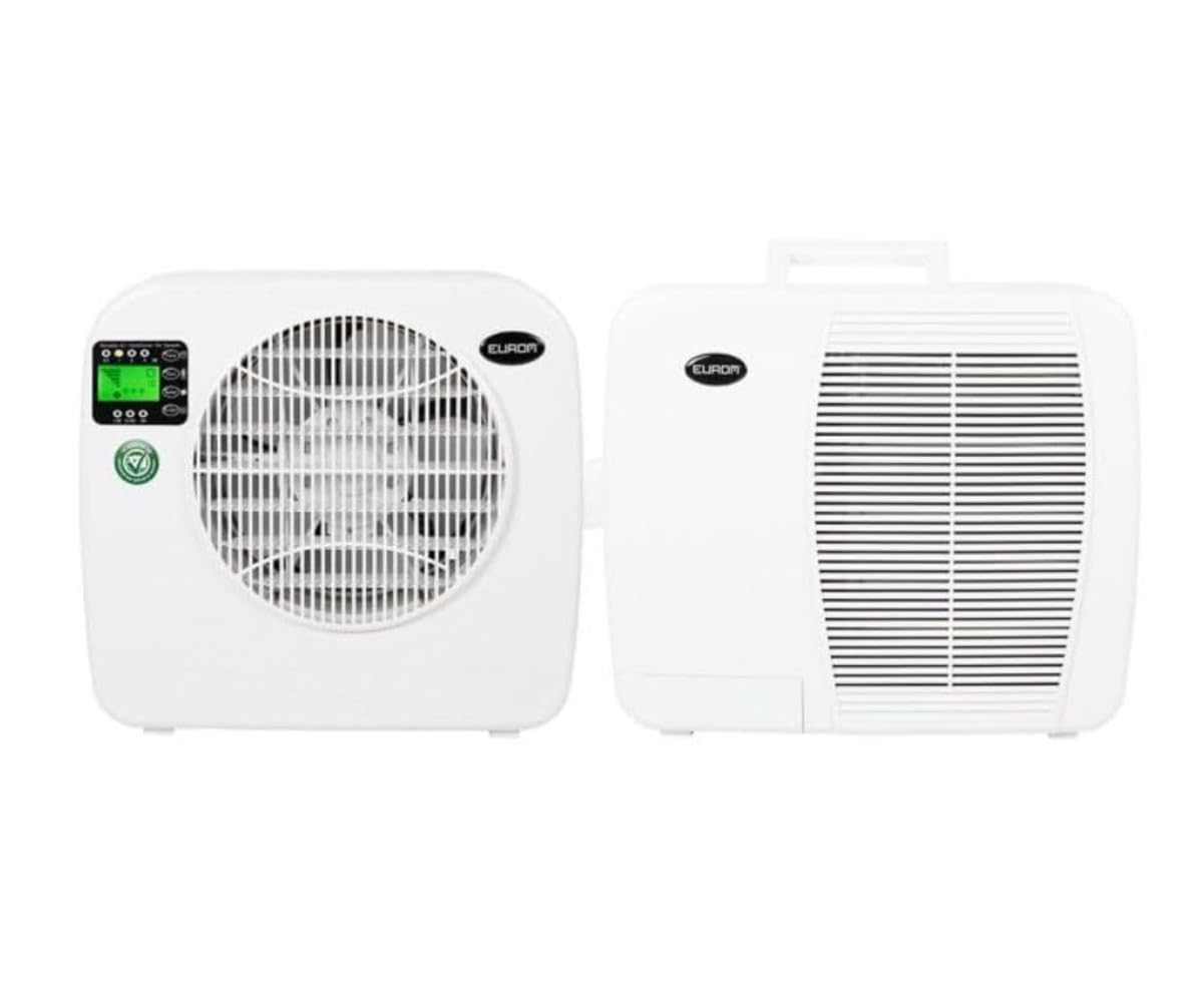 EUROM Split Klimaanlage AC2401 für Wohnwagen, Wohnmobil, Camping, Boot, Bus, Camper, Caravan, Mobilheim | Mobiles Klimagerät mit 2400 BTU | Verbessertes Modell dem legendären Klima AC2400