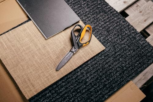 Fiskars Hochleistungsschere, Bis zu 30% mehr Kraft, Länge 26 cm, Langlebiger rostfreier Stahl/Kunststoff, Schwarz/Orange, PowerArc, 1027205