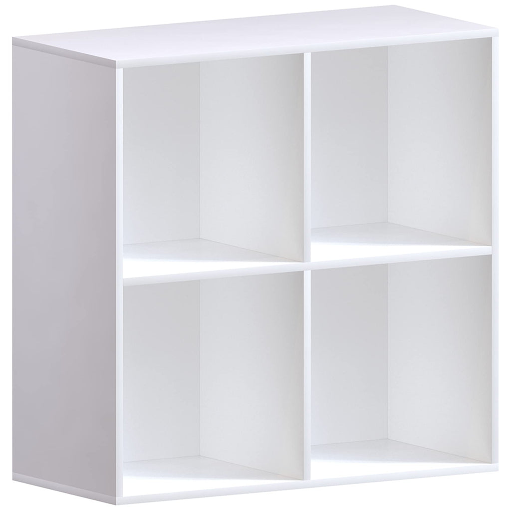 Vida Designs Durham Cube Bücherregal Aufbewahrung Organizer Wohnzimmer Bücherregal Home Office Möbel (4 Würfel, weiß)