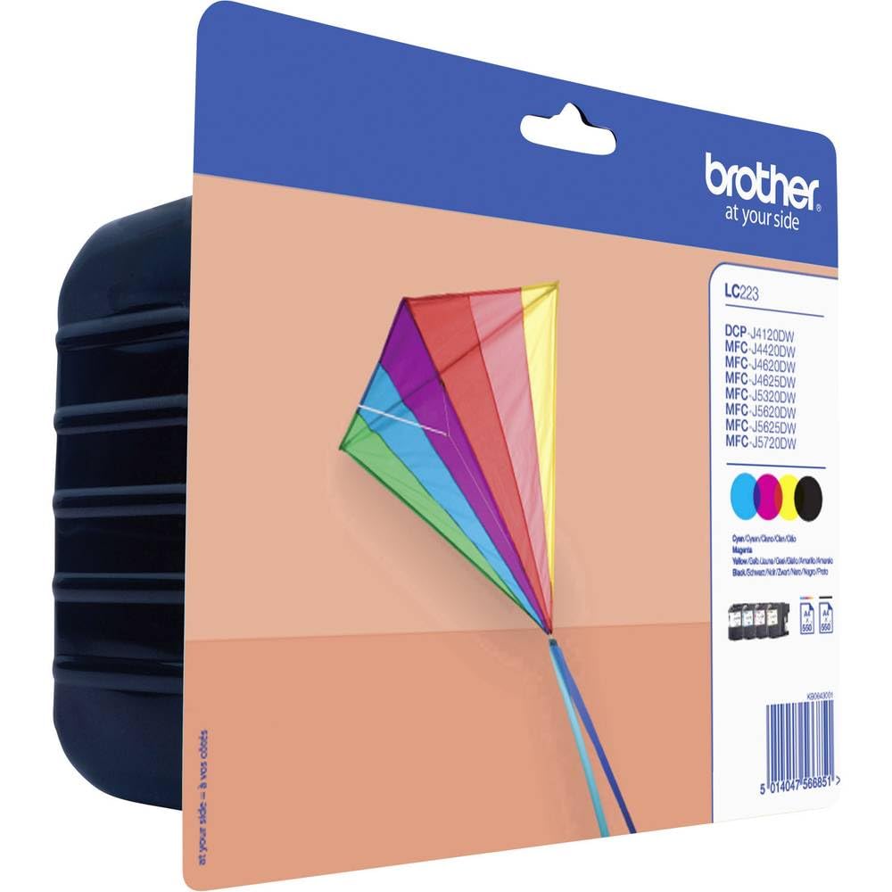 Brother LC-223 Value Pack Original Tintenpatronen (für Brother DCP-J562DW, DCP-J4120DW, MFC-J480DW, -J680DW, -880DW, -J4420DW, -J4620DW, -J4625DW, -J5320DW, -J5620DW, -J5625DW, -J5720DW)