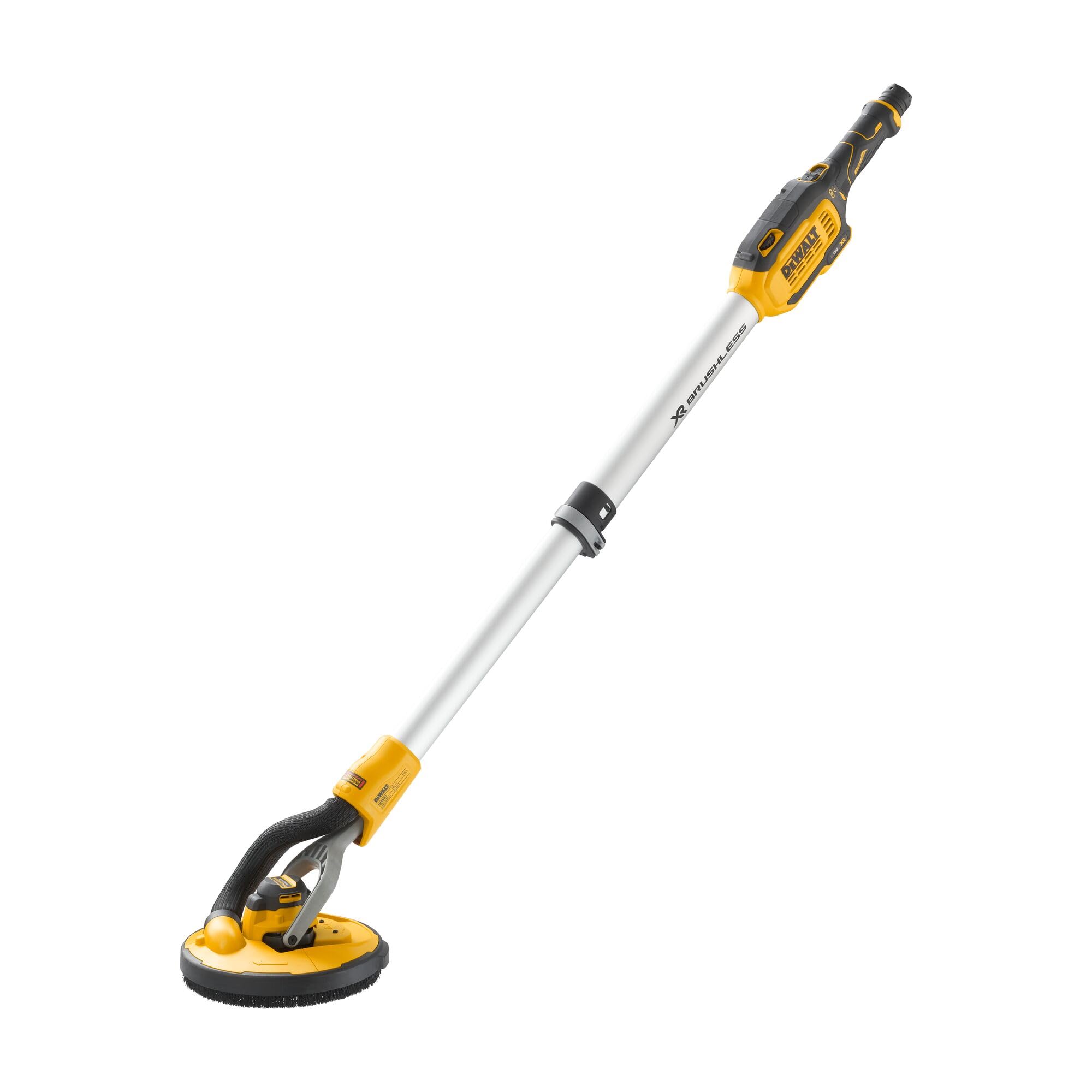 Dewalt 18 Volt Akku-Trockenbauschleifer DCE800NB (bürstenloser Motor, Drehzahlvorwahl über Rändelrad, mit ausziehbarem Teleskop-Schaft, AirLock kompatibel, inkl. 3x Schleifgitter & Transporttasche)