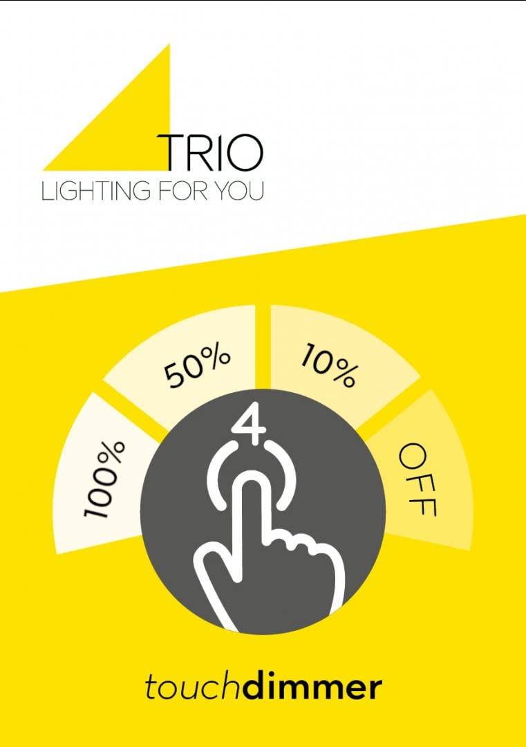 Trio Leuchten LED Tischleuchte Fynn II 599110107, Metall Nickel matt, Glas alabasterfarbig weiß, inkl. 1x E14 4.9 Watt LED, Touch-Me-Funktion (4-fach schaltbar, 3 Helligkeitsstufen), Höhe 21cm