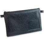 10-er Pack effektivo Banktasche mit Reißverschluss und Fenster zur Beschriftung, Kunstleder schwarz passend für Dokumente bis A5
