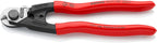 KNIPEX Drahtseilschere geschmiedet auf SB-Karte mit Kunststoff überzogen 190 mm, 95 61 190 SB