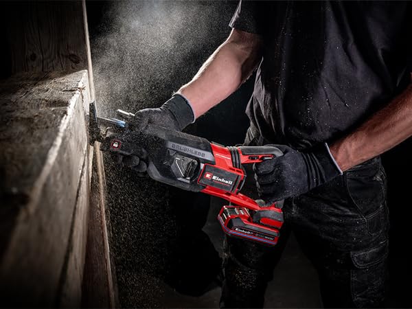 Einhell Professional Akku-Universalsäge TP-AP 18/32 Li BL - Solo Power X-Change (18 V, Brushless, 32 mm Hubhöhe, 300 mm Schnitttiefe in Holz, inkl. 2x Sägeblatt, ohne Akku)