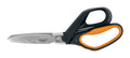 Fiskars Hochleistungsschere, Bis zu 30% mehr Kraft, Länge 26 cm, Langlebiger rostfreier Stahl/Kunststoff, Schwarz/Orange, PowerArc, 1027205