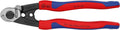 KNIPEX Drahtseilschere geschmiedet mit Mehrkomponenten-Hüllen 190 mm, 95 62 190