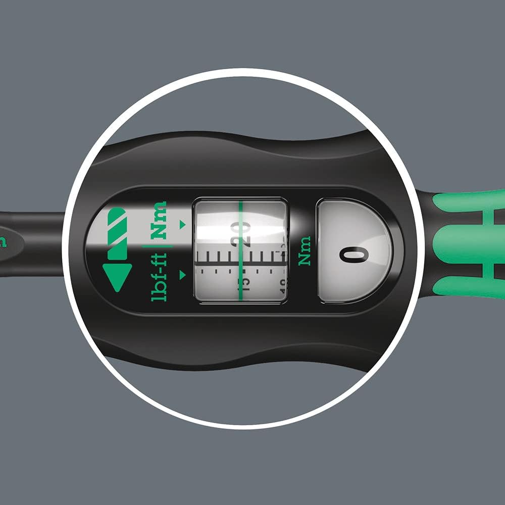 Wera 05075611001 Click-Torque B 2 Drehmomentschlüssel mit Umschaltknarre 3/8", 20-100 Nm