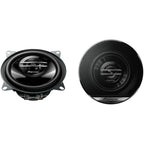 PIONEER TS-G1020F 10 cm 2-Weg-Koaxiallautsprecher Set mit 2 Lautsprechern (je 210 W max., 30 W Sinus), kraftvoller Klang, hoher Wirkungsgrad, 43 mm Einbautiefe, 106 mm Einbauausschnitt, mit Gitter