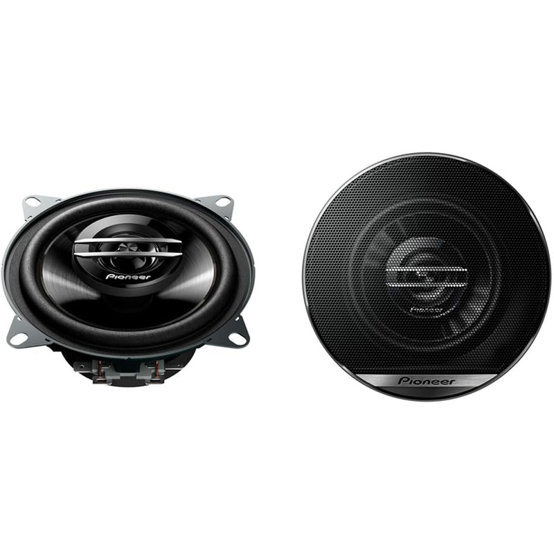PIONEER TS-G1020F 10 cm 2-Weg-Koaxiallautsprecher Set mit 2 Lautsprechern (je 210 W max., 30 W Sinus), kraftvoller Klang, hoher Wirkungsgrad, 43 mm Einbautiefe, 106 mm Einbauausschnitt, mit Gitter