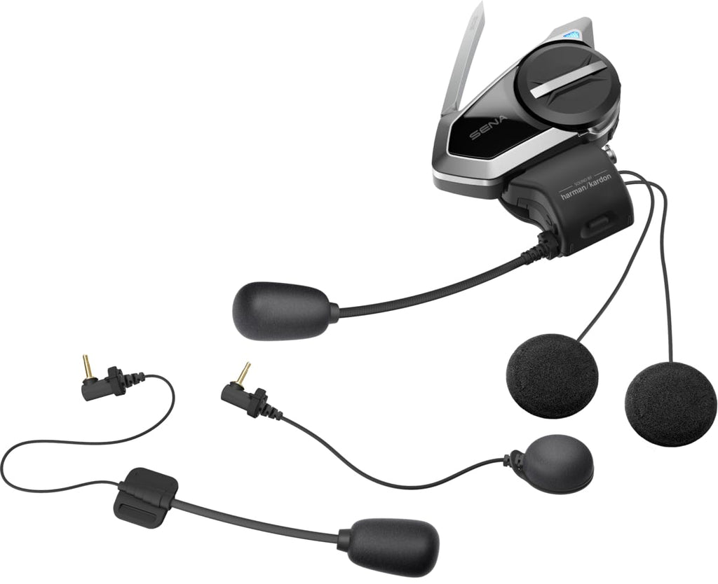 Sena 50S Motorrad Bluetooth Headset mit Drehrad und Sound by Harman Kardon, integriertem Mesh Intercom System und Premium Mikrofon & Lautsprechern